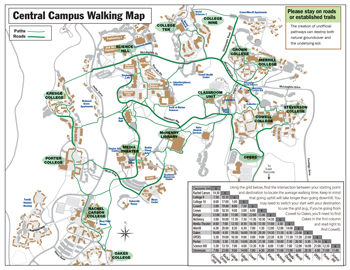 UCSC campus walking map