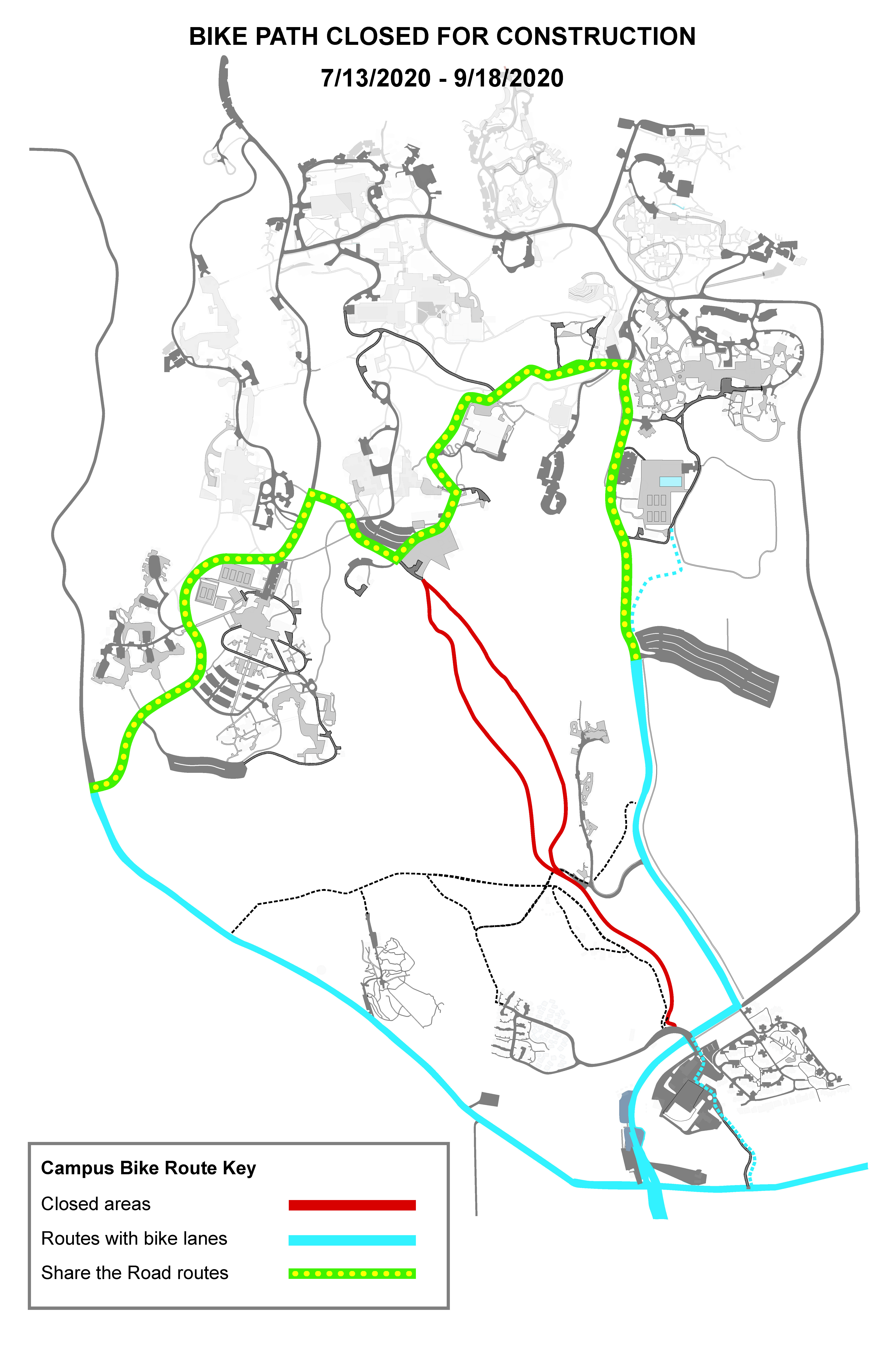 UCSC Bike Path Will Close for Construction